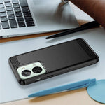 For OnePlus Nord 2T 5G Light Slim TPU Phone Case Carbon Fiber Texture Brushed Surface Shockproof Cover