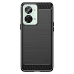 For OnePlus Nord 2T 5G Light Slim TPU Phone Case Carbon Fiber Texture Brushed Surface Shockproof Cover