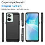 For OnePlus Nord 2T 5G Light Slim TPU Phone Case Carbon Fiber Texture Brushed Surface Shockproof Cover