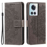 OnePlus 10R 5G/Ace 5G Reptåligt stativfodral Mandala Blommönster Präglat PU-läder Plånboksfodral med handledsrem