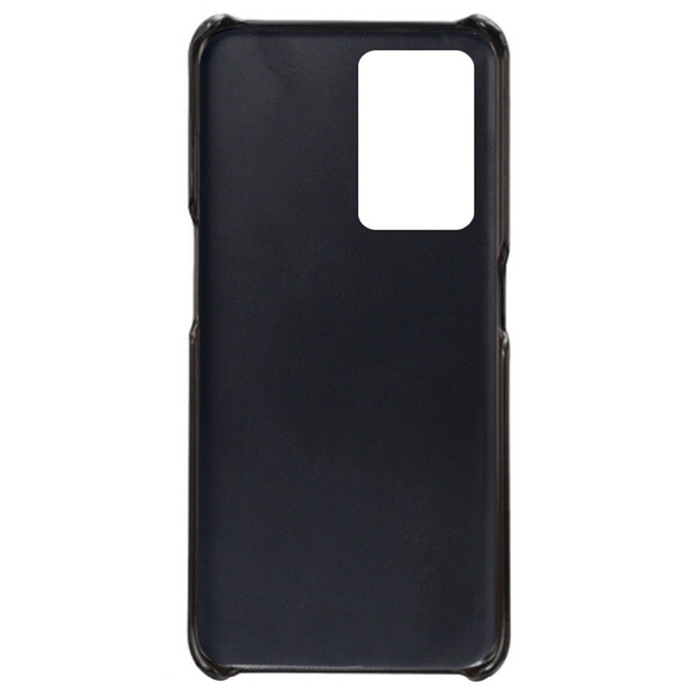 For OnePlus Nord 2T 5G Lightweight Phone Case Calf Textured PU Leather Coating Anti-scratch Hard PC Protective Cover