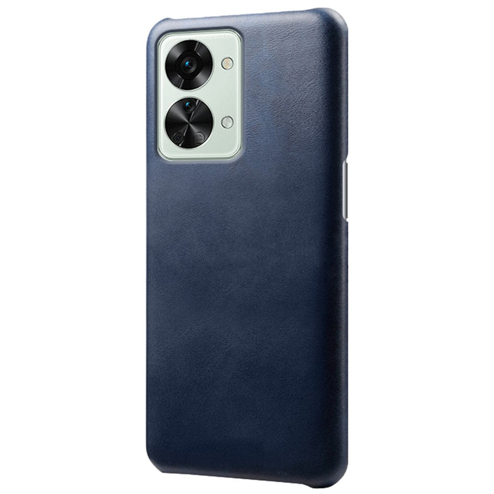 For OnePlus Nord 2T 5G Lightweight Phone Case Calf Textured PU Leather Coating Anti-scratch Hard PC Protective Cover