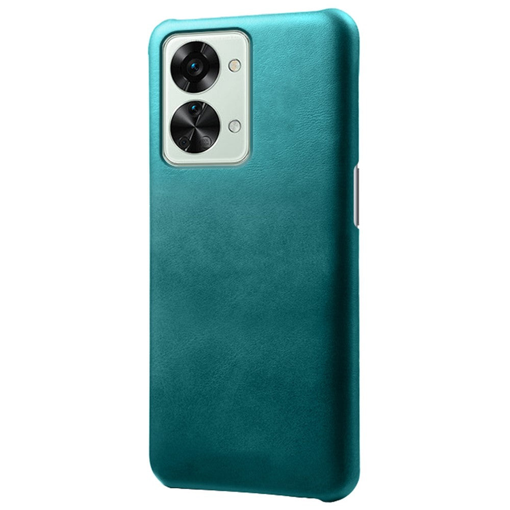 For OnePlus Nord 2T 5G Lightweight Phone Case Calf Textured PU Leather Coating Anti-scratch Hard PC Protective Cover