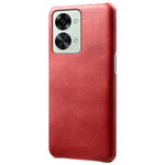 For OnePlus Nord 2T 5G Lightweight Phone Case Calf Textured PU Leather Coating Anti-scratch Hard PC Protective Cover