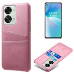 OnePlus Nord 2T 5G-faldsikkert mobilcover med dobbelte kortslots, PU-læderbelagt hårdt PC-stødabsorberende bagcover