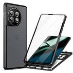 Metal Frame Case for OnePlus 11 5G Tempered Glass Phone Case Full Protection with Lock