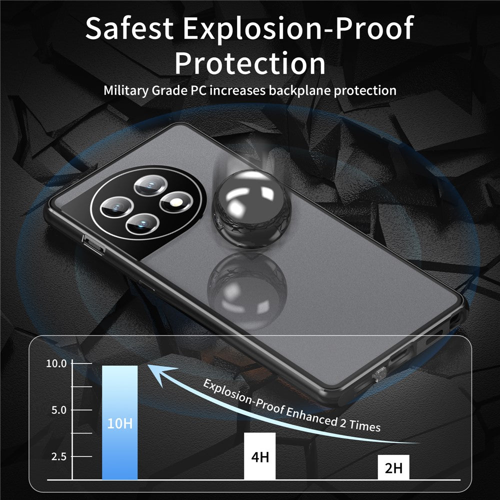 Metal Frame Case for OnePlus 11 5G Tempered Glass Phone Case Full Protection with Lock