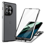 Metal Frame Case for OnePlus 11 5G Tempered Glass Phone Case Full Protection with Lock