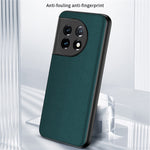 For OnePlus 11 5G Drop-proof Back Cover Ultra-thin PU Leather Coated PC Phone Case