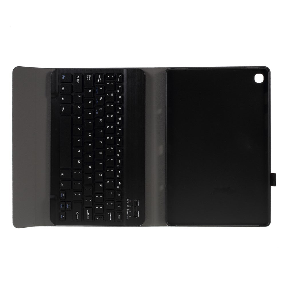 Aftageligt smart Bluetooth-kompatibelt tastatur og læderstativetui til Samsung Galaxy Tab S5e SM-T720 / SM-T725