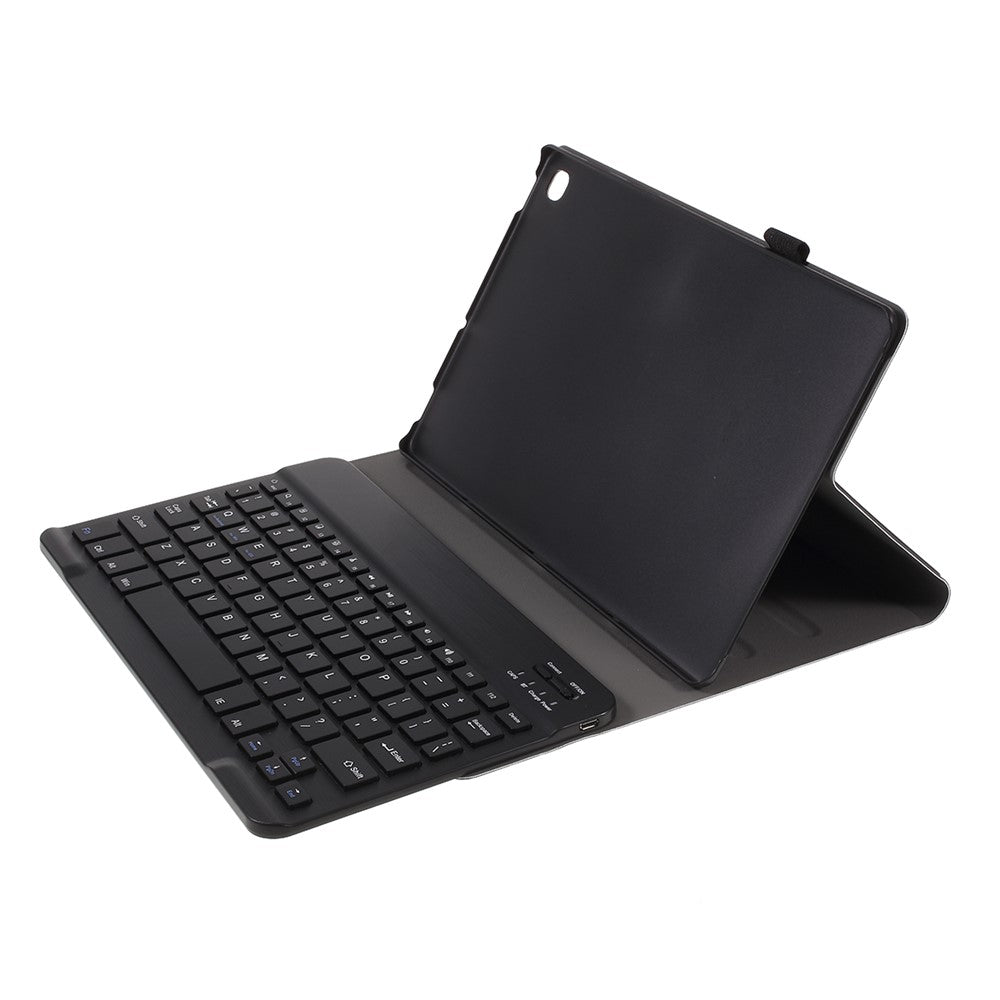 Aftageligt smart Bluetooth-kompatibelt tastatur og læderstativetui til Samsung Galaxy Tab S5e SM-T720 / SM-T725