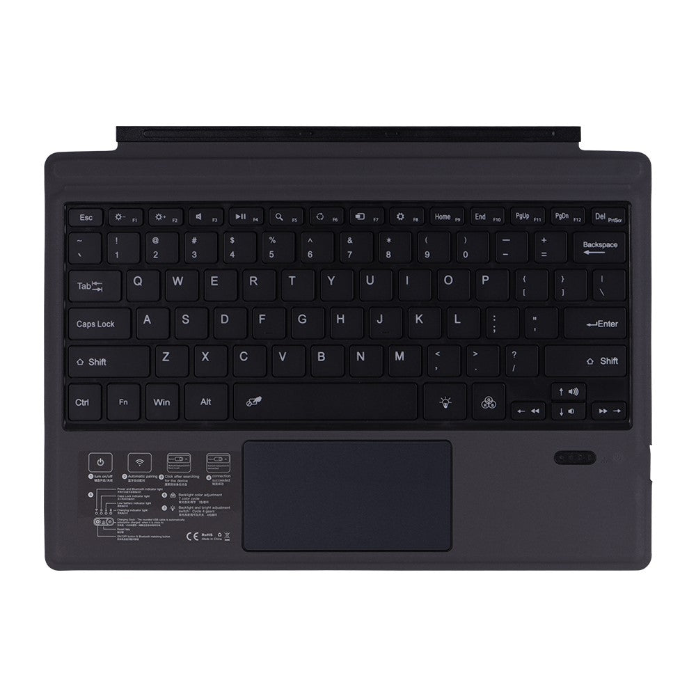 SF-1089D Microfiber Leather Magnetic Wireless Bluetooth-compatible Keyboard for Microsoft Surface Pro 6/5/4/3