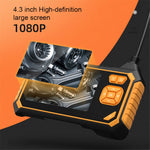 INSKAM113 8mm Industrial Endoscope 1080P Dual Lens HD Digital Borescope Camera 4.3-inch Display Screen with 1M Semi-Rigid Cable