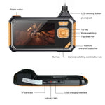 INSKAM113 8mm Industrial Endoscope 1080P Dual Lens HD Digital Borescope Camera 4.3-inch Display Screen with 1M Semi-Rigid Cable