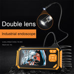 INSKAM113 8mm Industrial Endoscope 1080P Dual Lens HD Digital Borescope Camera 4.3-inch Display Screen with 5M Semi-Rigid Cable
