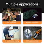 INSKAM113 8mm Industrial Endoscope 1080P Dual Lens HD Digital Borescope Camera 4.3-inch Display Screen with 5M Semi-Rigid Cable