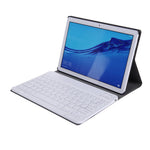 A0T5 Aftageligt Bluetooth-kompatibelt tastatur til tablet med læderetui til Huawei Honor Pad 5 10.1 / Mediapad T5 10.1