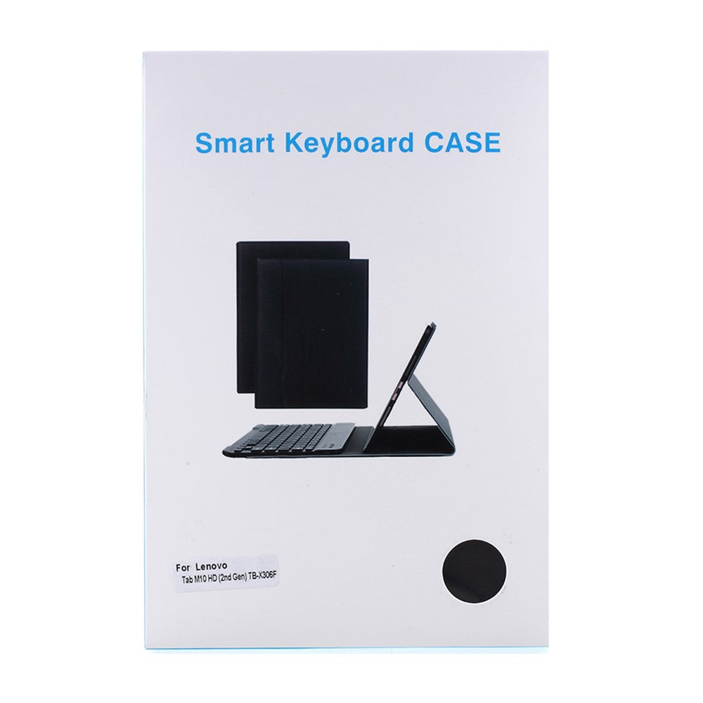 Bluetooth-kompatibelt Tastatur Læder Stand Cover Etui til Lenovo Tab M10 HD Gen 2 X306F