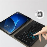 Wireless Bluetooth-compatible Keyboard + Leather Shell For Samsung Galaxy Tab A 10.1 (2016)