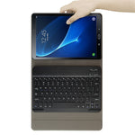 Wireless Bluetooth-compatible Keyboard + Leather Shell For Samsung Galaxy Tab A 10.1 (2016)
