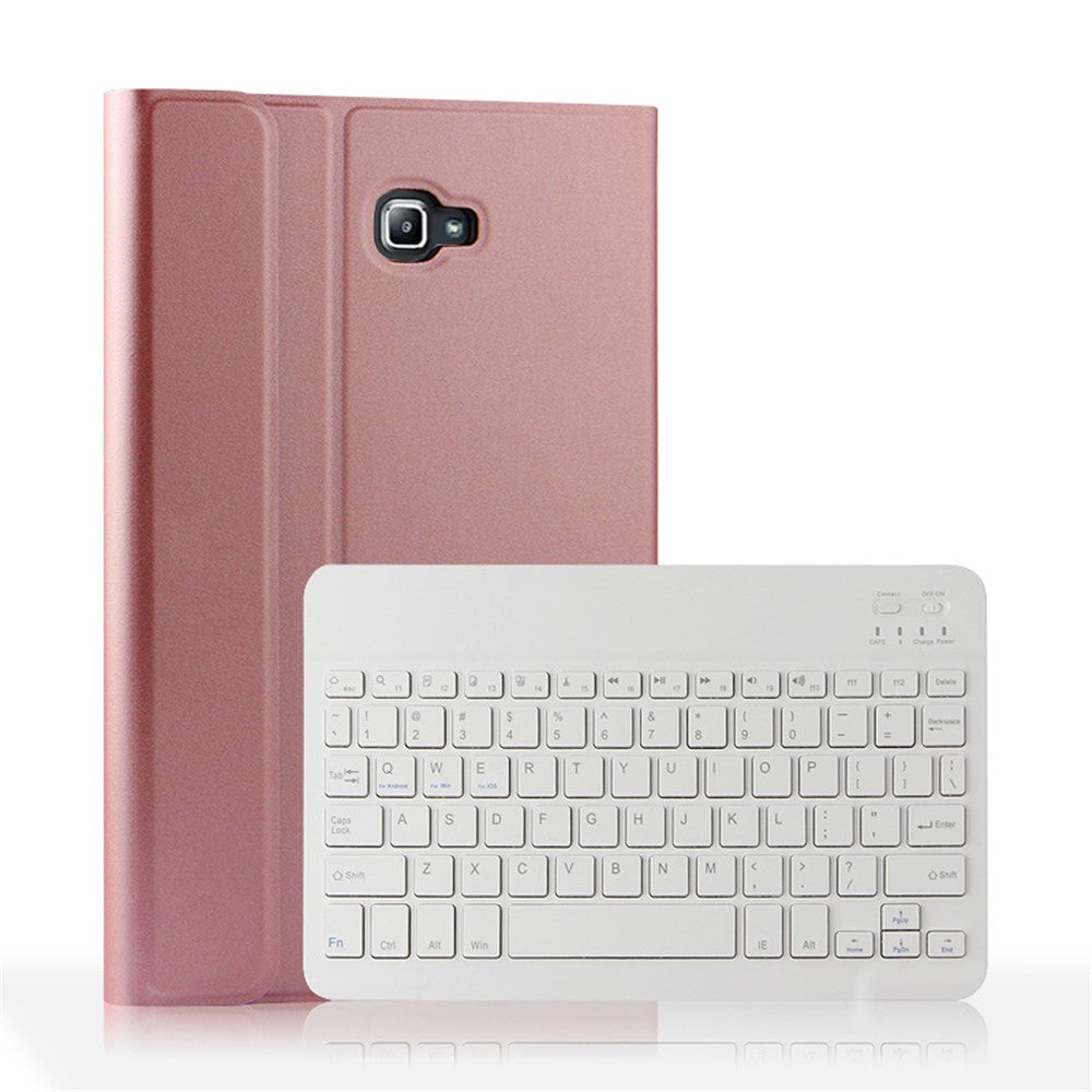 Wireless Bluetooth-compatible Keyboard + Leather Shell For Samsung Galaxy Tab A 10.1 (2016)