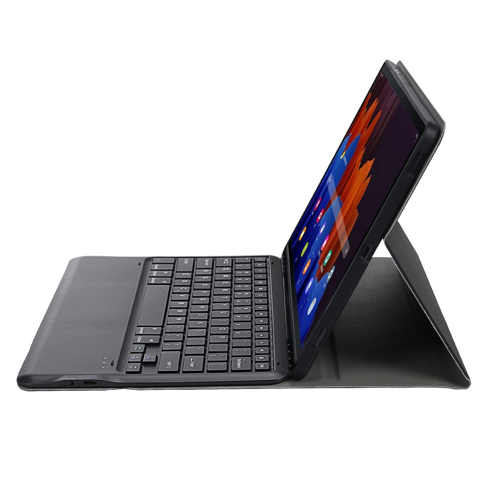 A970B Läderfodral Bluetooth-kompatibelt tangentbord med inbyggd pennplats för Samsung Galaxy Tab S8+ / S7 FE T730 T736 / S7+ 12,4 tum (T970 / T975 2020)