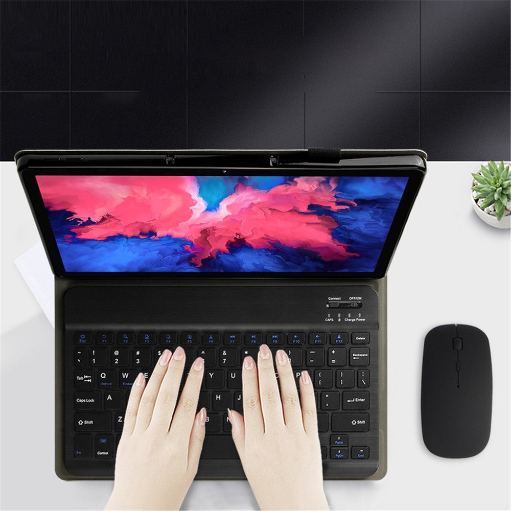 Wireless Bluetooth-compatible Keyboard + Leather Protective Shell For Lenovo Tab P11 Pro J706F / J716F