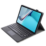 AW11-A Super Slim Wireless Bluetooth-compatible Keyboard TPU Inner + Leather Protective Case with Touch Mouse for Huawei MatePad 11 (2021) (DBY-W09)