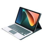 AN05-A for Xiaomi Pad 5 / 5 Pro Touchpad Keyboard Case PU Leather Stand Cover with Detachable Bluetooth-compatible Keyboard