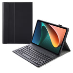 AN05 Ultra-Thin TPU Frame + Leather Stand Case with Bluetooth-compatible Keyboard for Xiaomi Pad 5 / 5 Pro