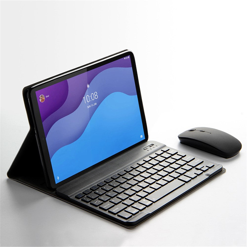 Til Lenovo Tab M10 HD Gen 2 TB-X306X / F Læder Stand Tablet Etui med Aftageligt Magnetisk Trådløst Tastatur (Uden Touchpad)