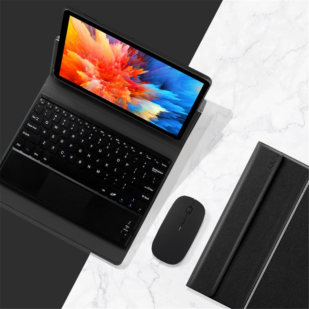 For Asus Adolpad 10 Pro Detachable Bluetooth-compatible Keyboard with Hinge Stand Leather Case