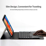 For Asus Adolpad 10 Pro Detachable Bluetooth-compatible Keyboard with Hinge Stand Leather Case