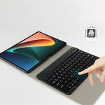For Xiaomi Pad 5 / 5 Pro Leather Stand Tablet Case with Detachable Magnetic Wireless Keyboard (Without Touchpad)