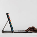 For Xiaomi Pad 5 / 5 Pro Leather Stand Tablet Case with Detachable Magnetic Wireless Keyboard (Without Touchpad)