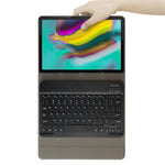 Til Samsung Galaxy Tab S5e SM-T720 / T725 læder-stander-tablet-cover med aftageligt magnetisk trådløst tastatur (uden touchpad)