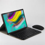 Til Samsung Galaxy Tab S5e SM-T720 / T725 læder-stander-tablet-cover med aftageligt magnetisk trådløst tastatur (uden touchpad)