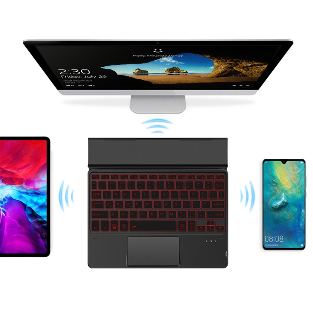 K08 Stand Function Touchpad Backlit Keyboard Wireless Bluetooth-compatible Keyboard