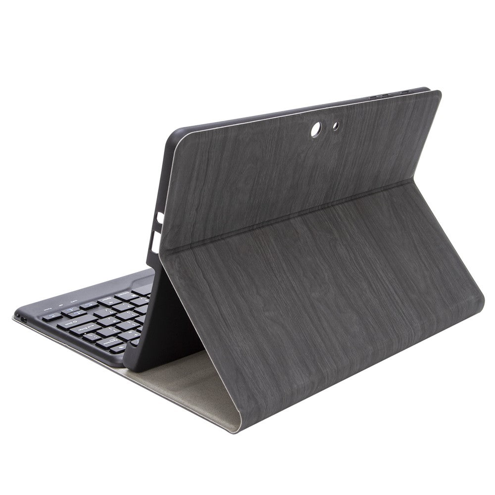 SFGO til Microsoft Surface Go / Go 2 / Go 3 Trætekstur PU-læder ydre cover Bluetooth-kompatibelt tastatursæt med TPU indvendigt bumper-etui