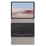 SFGO til Microsoft Surface Go / Go 2 / Go 3 Trætekstur PU-læder ydre cover Bluetooth-kompatibelt tastatursæt med TPU indvendigt bumper-etui