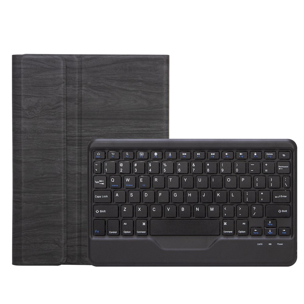 SFGO til Microsoft Surface Go / Go 2 / Go 3 Trætekstur PU-læder ydre cover Bluetooth-kompatibelt tastatursæt med TPU indvendigt bumper-etui