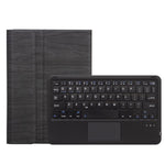 SFGO-A til Microsoft Surface Go / Go 2 / Go 3 Touch Mouse Design Bluetooth-kompatibelt tastatursæt med PU-læder ydercover med træstruktur og indvendig bumperkasse i TPU
