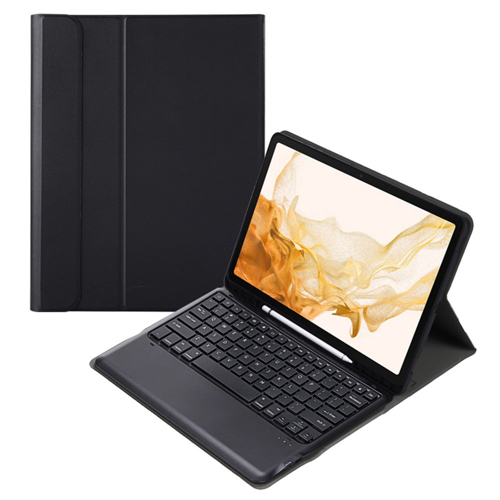 A800B For Samsung Galaxy Tab S8+ X800 Wireless Bluetooth-compatible Keyboard with Pen Slot Design Detachable Leather Tablet Case Shell