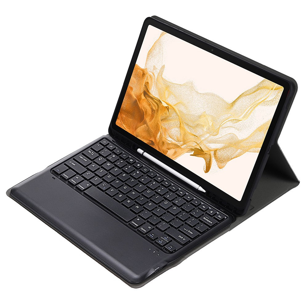 A800B For Samsung Galaxy Tab S8+ X800 Wireless Bluetooth-compatible Keyboard with Pen Slot Design Detachable Leather Tablet Case Shell