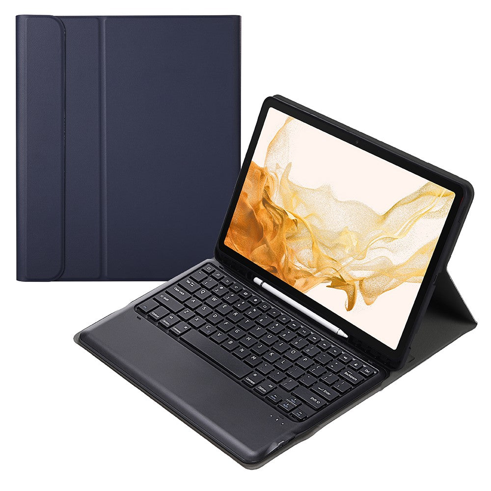 A800B For Samsung Galaxy Tab S8+ X800 Wireless Bluetooth-compatible Keyboard with Pen Slot Design Detachable Leather Tablet Case Shell