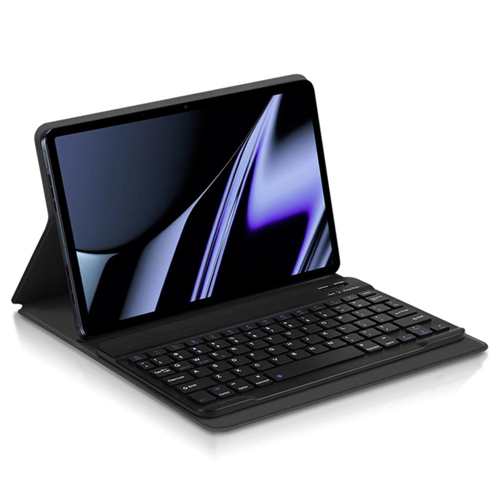 For OPPO Pad Leather Stand Tablet Case with Detachable Magnetic Wireless Keyboard (Without Touchpad)