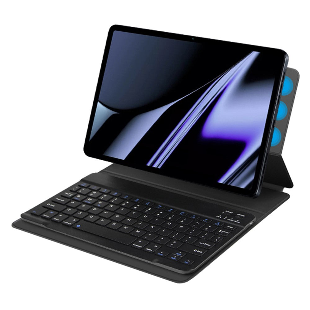 For OPPO Pad Leather Stand Tablet Case with Detachable Magnetic Wireless Keyboard (Without Touchpad)
