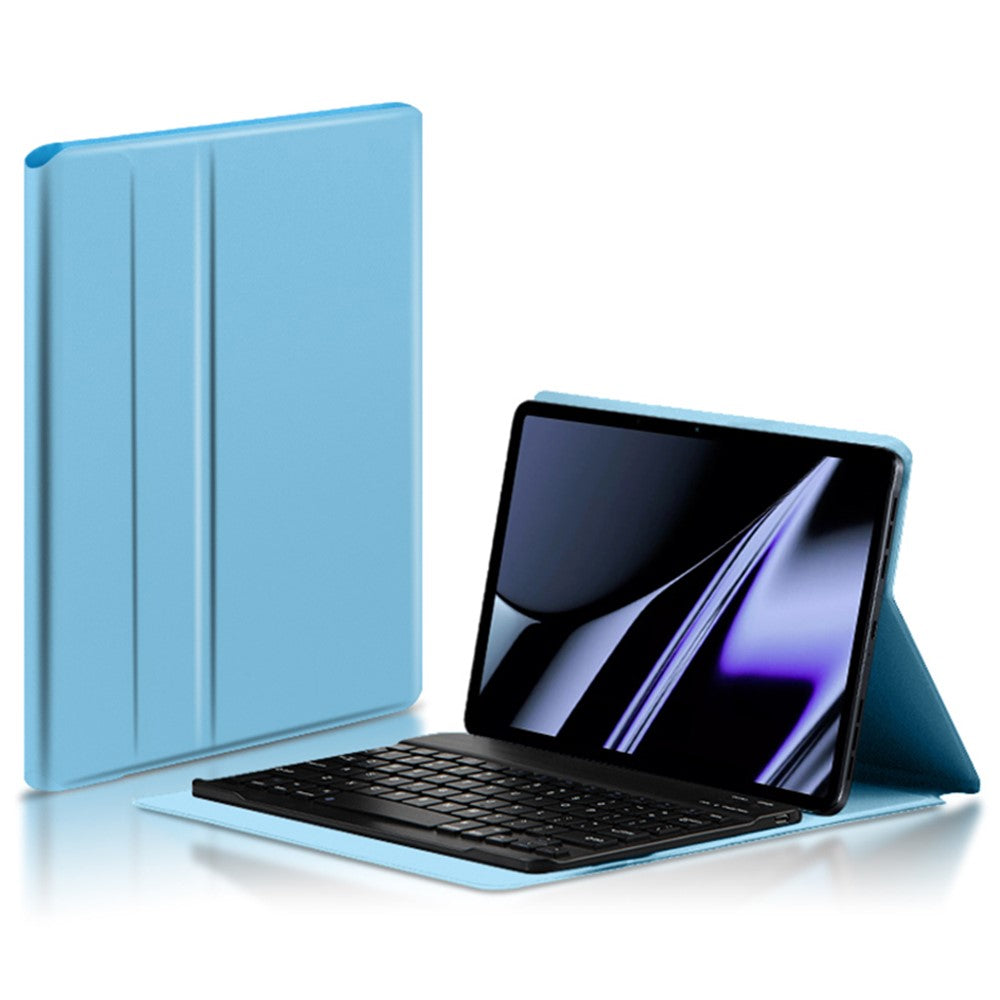 For OPPO Pad Leather Stand Tablet Case with Detachable Magnetic Wireless Keyboard (Without Touchpad)
