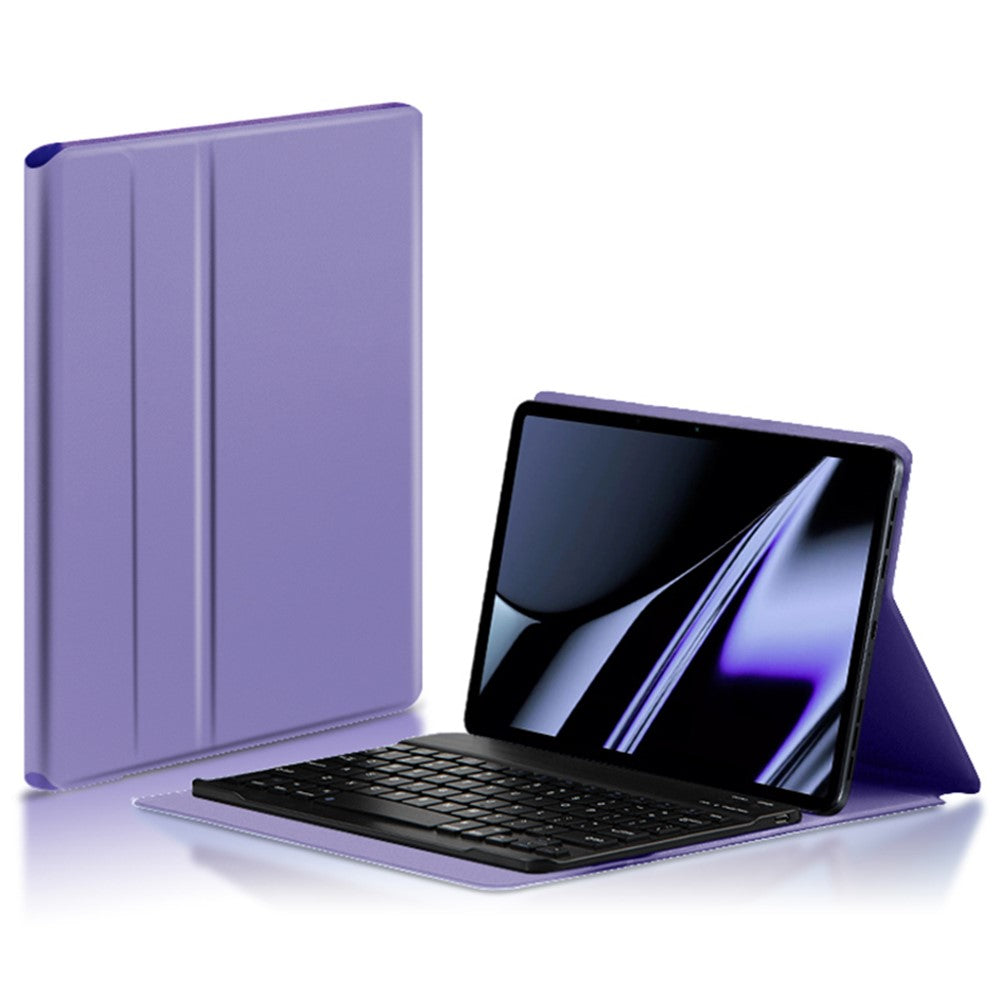 For OPPO Pad Leather Stand Tablet Case with Detachable Magnetic Wireless Keyboard (Without Touchpad)
