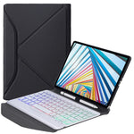 BM20S For Lenovo Tab M10 Plus (3rd Gen) Bluetooth-Compatible Keyboard Leather Protective Case Cover with Triangle Stand Backlight